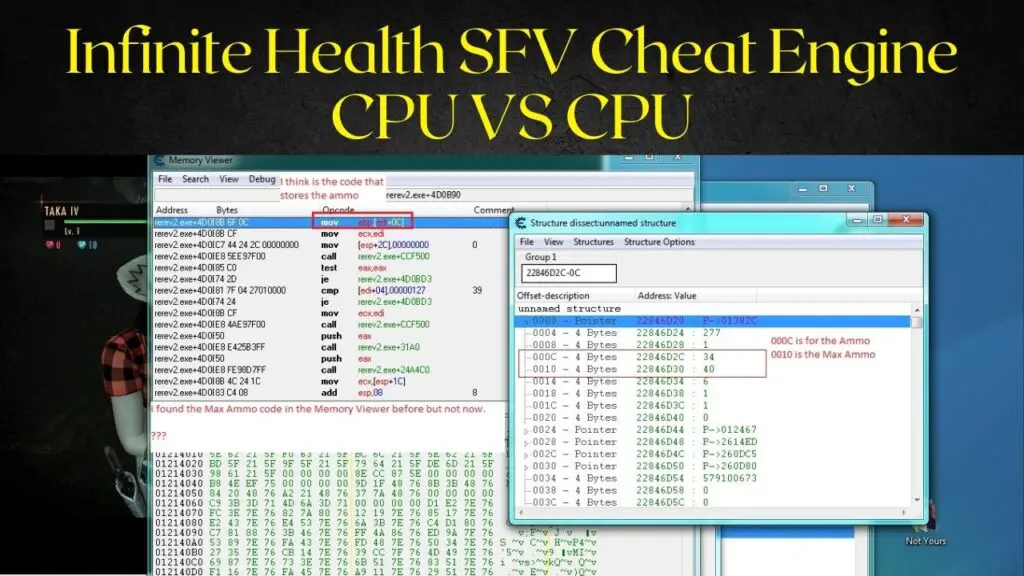 Infinite Health SFV Cheat Engine CPU VS CPU