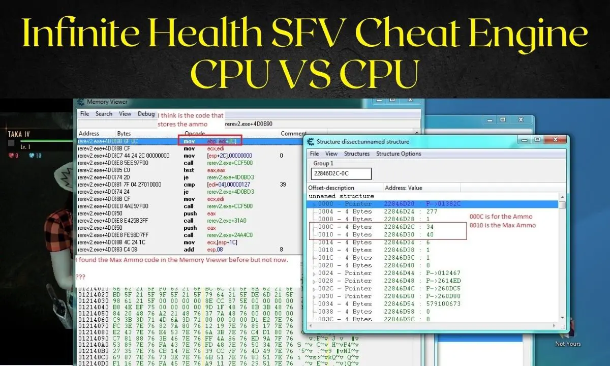 Infinite Health SFV Cheat Engine CPU VS CPU