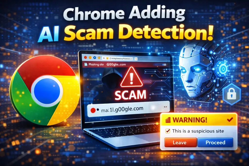 Google Chrome Adds AI Scam Detection to Protect Users