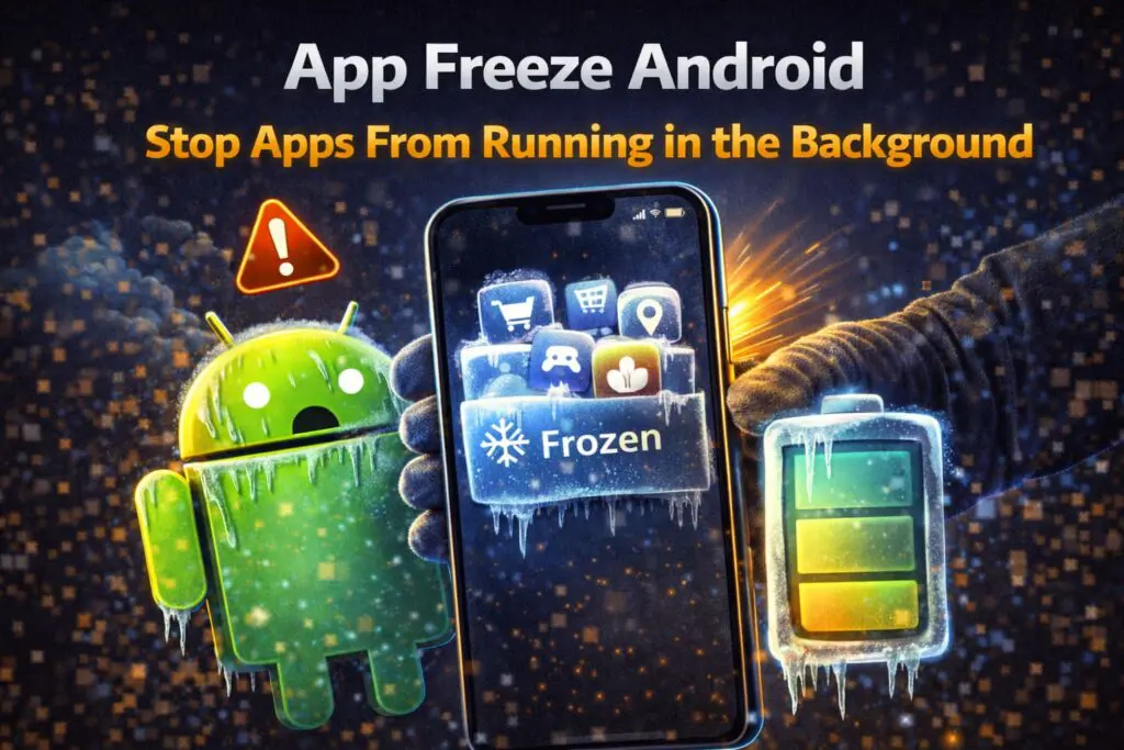 app freeze android background app control
